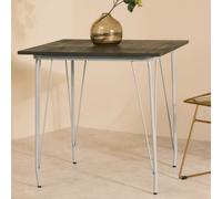 Premier Housewares District Grey Metal and Elm Wood Table