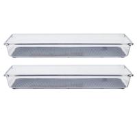 Orsina Versatile Large Set Of Two Kitchen Organisers With Rubber Insert, Integrated Handle Boxes, Versatile Boxes