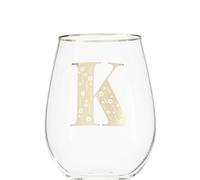Orsina Versatile Letter K Curved Tumbler, Comfortable Grip Tumbler For Parties, Easy Sipping Restaurant Tumbler
