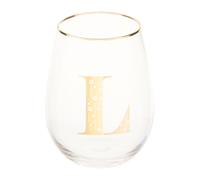 Orsina Versatile Letter L Curved Tumbler, Comfortable Grip Tumbler For Parties, Easy Sipping Restaurant Tumbler in Clear Orsina Clear