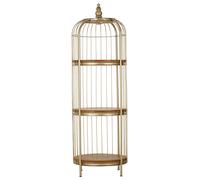 Orsina Versatile Medium Black Birdcage Shelf Unit, Distinctive Design Shelf Unit, Durable Modern Shelf Unit in Rose Gold Orsina Rose Gold