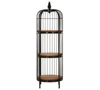 Orsina Versatile Medium Black Birdcage Shelf Unit, Distinctive Design Shelf Unit, Durable Modern Shelf Unit Orsina Black