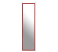 Orsina Versatile Over Door Plastic Frame Mirror, Sleek Mirror For Home, Durable Arched Mirror For Bedroom in Red Orsina Red