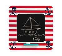 Orsina Versatile Pirate Wall Mountable Chalkboard, Stylish Chalkboard For Kids, Convenient Stripe Design Chalkboard