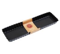 Orsina Versatile Rectangular Fluted Cake Tins, Non Stick Coated Tins For Cake Baking, Fluted Design Baking Tin in Black Orsina Black
