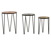 Orsina Versatile Set Of 3 Side Tables, Stylish Round Side Table, Metallic Finished Modern Side Table For Tea