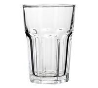 Orsina Versatile Set Of 4 Luxor Clear Glass Tumblers 360Ml, Fluted Glassware Drinking Glass, Sturdy Glass Tumbler
