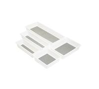 Orsina Versatile Set Of 5 Plastic Drawer Organizer, Durable Storage Tray Organizer, Adhesive Small Storage Drawers