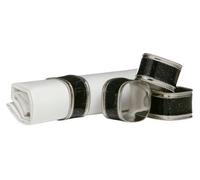 Premier Housewares 1403763 Square Glitter Napkin Rings - Black, Set of 4, H4 x W3 x D4cm