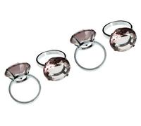 Premier Housewares Diamante Napkin Rings - Smoke Grey, Set of 4