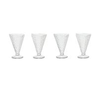 Orsina Versatile Set Of Four Tapered Sundae Dishes, Durable Sundae Glasses For Desserts, Elegant Ice Cream Bowls in Clear Orsina Clear