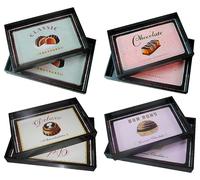 Orsina Versatile Set Of Two Assorted Design Trays, Assorted Design Lightweight Trays, Durable Writen Detail Trays Orsina Multicolor