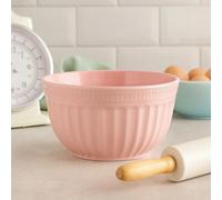 Interiors by Premier Versatile Small Pink Mixing Bowl, Durable Mixing Bowl, Spacious Lightweight Rounded Serving Salad Bowl