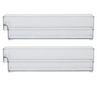 Orsina Versatile Small Set Of Two Clear Fridge Bin Organizers, Clear Fridge Organizers, Sturdy Fridge Storage