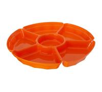 Orsina Versatile Snack & Dip Dish, Lightweight Snack Dish For Livingroom, Robust 6 Section Snack & Dip Dish in Orange Orsina Orange