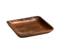 Premier Housewares Acacia Wood Square Serving Dish, Brown, H4 x W25 x D25cm