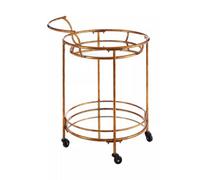 Versatile Use 2 Tier Serving Trolley, Elegant Design Kitchen Trolley, Easy Mobility Storage Trolley for Home Premier Housewares Gold One Size