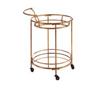 Orsina Versatile Use 2 Tier Serving Trolley, Elegant Design Kitchen Trolley, Easy Mobility Storage Trolley for Home in Gold Orsina Gold