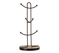 Vertex Bronze Iron 6 Tea Cup Kitchen Coffee Mug Holder Tree Stand Storage Rack
