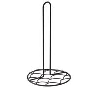 Premier Housewares Deco Matte Black Kitchen Roll Holder Free Standing Sturdy Organiser For Kitchen Minimal Design Metallic Finish w15 x d15 x h29cm