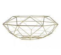 Vertex Fruit Basket, Geometric Style - Gold