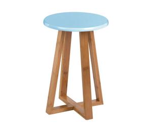 Orsina Viborg Blue Bamboo Round Stool