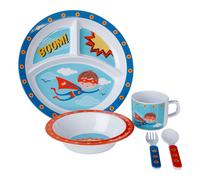 Orsina Vibrant Kids Super Rupert Dinner Set, Durable Children Dining Set, Compact Rupert Children Eating Set Orsina Multicolor