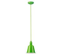 Orsina Vibrant Lime Green Pendant Light With Bell Shade, Sturdy Metallic Hanging Light, Green Pendant Light Fixture