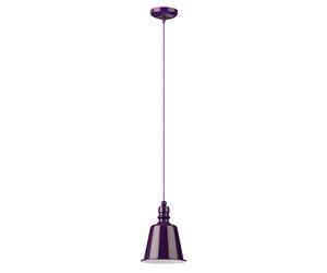 Orsina Vibrant Lime Green Pendant Light With Bell Shade, Sturdy Metallic Hanging Light, Green Pendant Light Fixture in Purple Orsina Purple