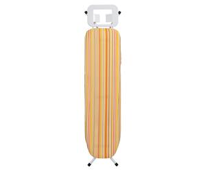 Orsina Vibrant Orange & Yellow Stripe Ironing Board, Adjustable Ironing Table With Folding Frame, Board With Cover Orsina Orange