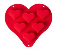 Orsina Vibrant Red Heart-Shaped Baking Mould, High-Quality Silicone Cake Shaper, Non-Stick Heart Shape Baking Tool Orsina Red