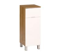 Orsina Vida Oak Effect 1 Drawer 1 Door Standing Cabinet in White Orsina White