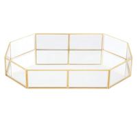 Orsina Vintage Glass Octagonal Jewellery Tray