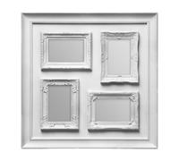 Orsina Vintage Style Champagne 4 Photo Frame, Multi-Frame With Border, Poster Frame For Landscape & Portrait Display in Silver Orsina Silver