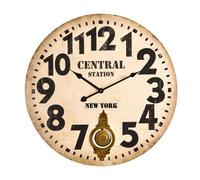 Premier Housewares Wall Clock Wooden Clocks For Living Room Numbers Kitchen Clocks Wall Contemporary Clocks For Bedrooms 58 x 5 x 58