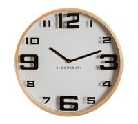 Orsina Vitus White Wood Large Numbers Wall Clock
