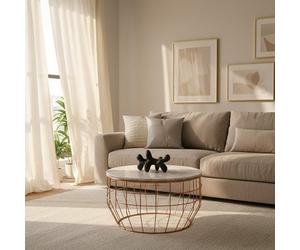 Orsina Vizzini White Marble Coffee Table