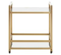Orsina Vogue Matte Gold Two Tier Butler Trolley