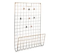 Orsina Wall Mount Magazine Rack with Clips, Black & Rose Gold Iron Wire Files Holder, Modern Design Document Stand Orsina Gold