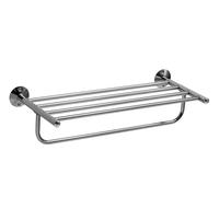 Premier Housewares Chrome Towel Shelf Rack, 14 x 60 x 24 cm - Silver
