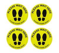 Orsina Warning Floor Sticker Please Wait Here Set Of 4