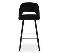 Orsina Warren Black Velvet Bar Chair