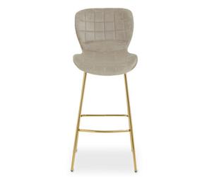 Orsina Warton Mink Velvet Bar Chair
