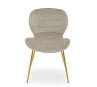Orsina Warton Velvet Dining Chair in Light Brown Orsina Light Brown