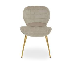 Orsina Warton Velvet Dining Chair in Light Brown Orsina Light Brown