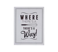 Orsina Where There Is A Whisk Wall Plaque, Fun Baking Themed Quote With Whisk Illustration, Adds A Playful