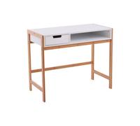 Interiors by Premier Desk Rostok 1 Drawer White/Natural