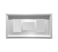 Premier Housewares Multi-Photo Frame for 3 Photos, White, 25 x 50 x 2 cm