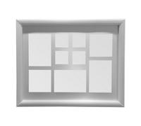 Orsina White 9 Photo Rectangular Multi Photo Frame,pictures Multi-Frame For Wall Decor, White Finished Poster Frame