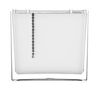 Orsina White Acrylic & Crystal Toothbrush Holder in Silver Orsina Silver